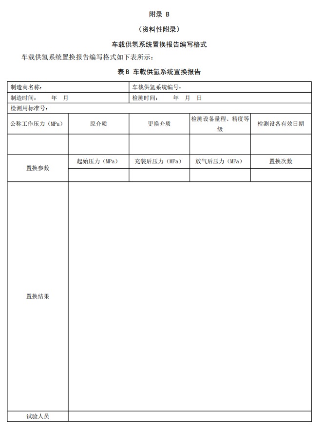 廣東《燃料電池電動汽車車載供氫系統(tǒng)檢測置換技術(shù)要求征求意見稿》